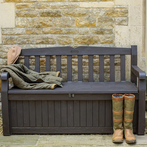 Iceni - Wood Look Storage Bench (Brown)