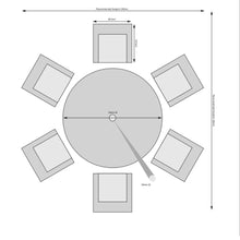 Load image into Gallery viewer, Toulouse - 6 Seat Set with Round Table &amp; Lazy Susan (Bronze)
