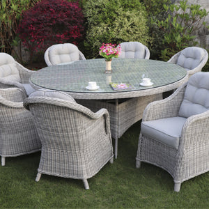 Sepino - 8 Seater Round Set (Grey)