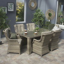 Load image into Gallery viewer, Hampton - 6 Seat Set with Rectangle Table (Sand Colour Cushions)

