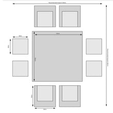 Load image into Gallery viewer, Oxford - 4 Seater Cube Set with Square Table (Light Grey)
