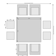 Load image into Gallery viewer, Cuba - 4 Seat Cube Set with Square Table (Light Grey)
