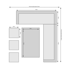 Load image into Gallery viewer, Cuba - Corner Set with Rectangular Table (Light Grey)
