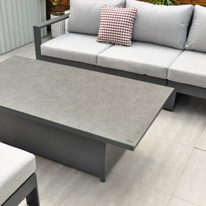 Panama Corner Set with Rising Table (Dark Grey)