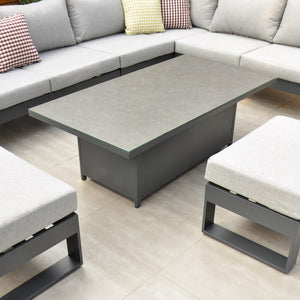 Panama Corner Set with Rising Table (Dark Grey)