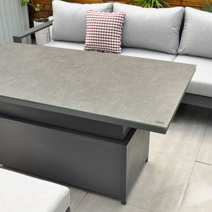 Panama Corner Set with Rising Table (Dark Grey)