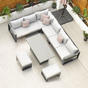 Panama Corner Set with Rising Table (Dark Grey)