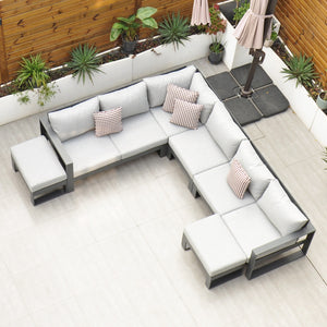 Panama Corner Set with Rising Table (Dark Grey)