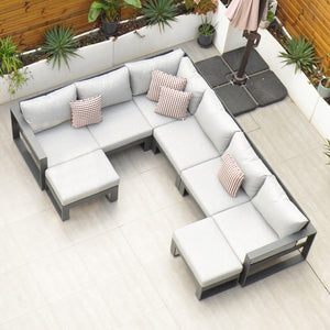 Panama Corner Set with Rising Table (Dark Grey)