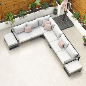 Panama Corner Set with Rising Table (Dark Grey)