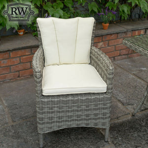 Oxford - 4 Seat Set with 120cm Round Table (Light Grey)