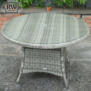 Oxford - 4 Seat Set with 120cm Round Table (Light Grey)