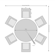 Load image into Gallery viewer, Havana - 6 Seat Set with 135cm Round Table (Light Grey)
